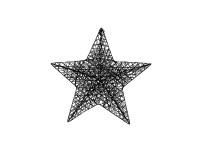 83HCK ROPE lights star black 30cm