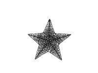 83HCK ROPE lights star black 40cm