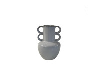 86CYK CERAMIC vase (12) jug 4 handles gr