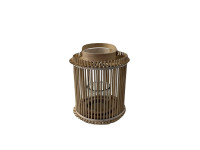 93QYK GLASS vase lantern reed H27
