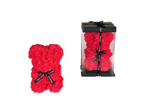 39NNE ROSE bear with pvc box red H25