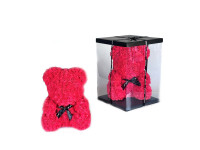 39NNE ROSE bear with pvc box red H40