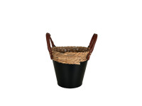 29QXE ZINC bucket black round H12.5