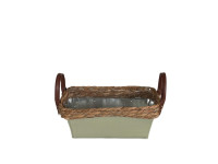 29QXE ZINC bucket rectangle grey H10