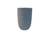 31SFE CEMENT vase circles pattern wh. L