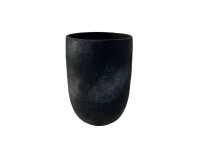 31SFE CEMENT vase green/brown wash L