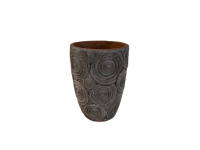 32CHE CEMENT vase circles H23