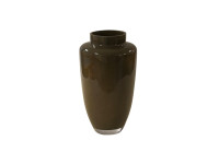 30BME GLASS vase olive green D10,5
