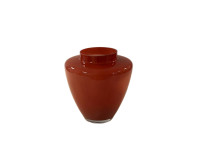 30BME GLASS vase aubergine M. D13 H24