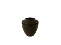 30BME GLASS vase olive green S. D11 H19