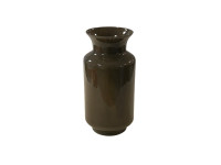 30BME GLASS vase olive green neck H35,5