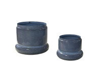 38SHE METAL fat base pot d.blue set/2M+S