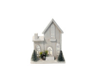 41HCE WOOD small+big house white H30 LED