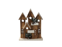 41HCE WOOD 4houses star brown H41 LEd
