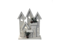 41HCE WOOD 4houses star white H31 LED