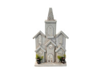 41HCE WOOD church+5houses white H44 LED