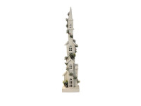 41HCE WOOD church white +plants H91 LED