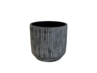 PSVE1 ANTHRACITE (2) flowerpot D32 H30