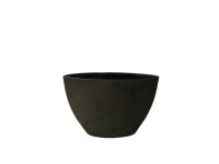 PMTE1 RUSTIQUE GREEN oval bowl 28x15x19