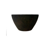 PMTE1 RUSTIQUE GREEN oval bowl 38x28x19