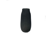 62DPE GLASS vase gray D14 H30.5