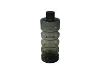62DPE GLASS vase gray big stripes H36
