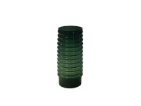 62DPE GLASS vase green small stripes H33