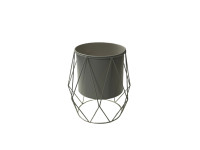 34SNN METAL pot creme round lines D18