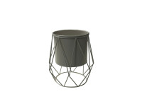 34SNN METAL pot creme round lines D15