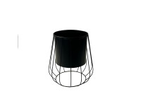 34SNN METAL pot black round lines D18