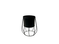 34SNN METAL pot black round lines D12