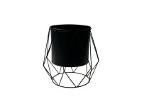 34SNN METAL pot black straight lines D18