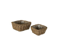 32YSN REED basket square L25 l20 set/2