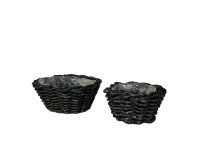 32YSN REED basket oval grey set/2