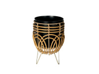 36LDN REED& ZINC pot on foot natural H28