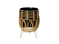 36LDN REED& ZINC pot on foot natural H34