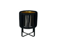 36LDN ZINC pot gold frame black H39