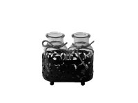 35SQN ZINC flower frame bl 3 glasses H7