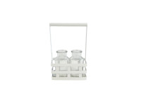 35SQN ZINC shelf 2 glasses white