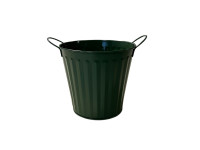 35SQN ZINC bucket w/stripe green H25