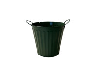 35SQN ZINC bucket w/stripe green H21