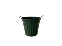35SQN ZINC bucket w/stripe green H15