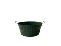 35SQN ZINC round bucket w/stripes gr H12