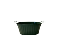 35SQN ZINC oval bucket w/stripes gr H12