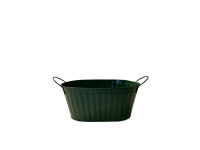 35SQN ZINC oval bucket w/stripes gr H11