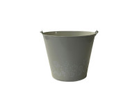 35SQN ZINC bucket creme w brush H21