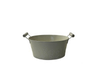 35SQN ZINC roundbucket creme w brush H12