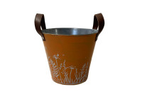 35SQN ZINC bucket orange w white H25