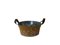 35SQN ZINC round bucket orange white H12