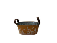 35SQN ZINC oval bucket orange white H12
